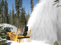 self contained front end loader mounted commercial snow blower by Kodiak America