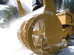 self contained front end loader mounted commercial snow blower by Kodiak America